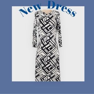 New w/o tags size small Venus abstract black and white dress